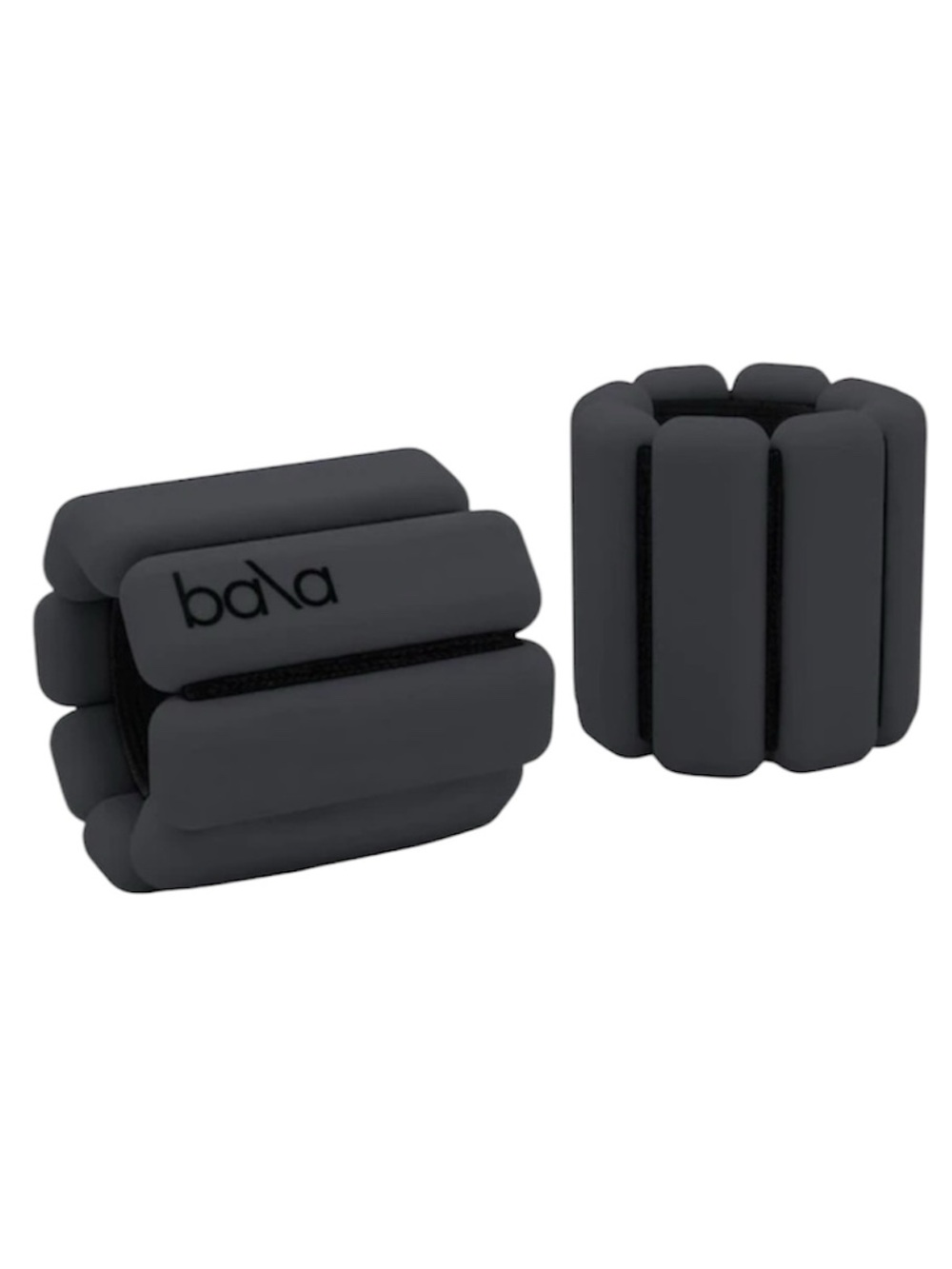 BALA BANGLES New 1 lb Weights Charcoal Silicone Wrist Ankle Arm Strength Workout